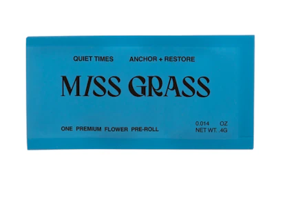 Miss Grass | Preroll | Sparks | Quiet Times | Grape Pie | 0.4g