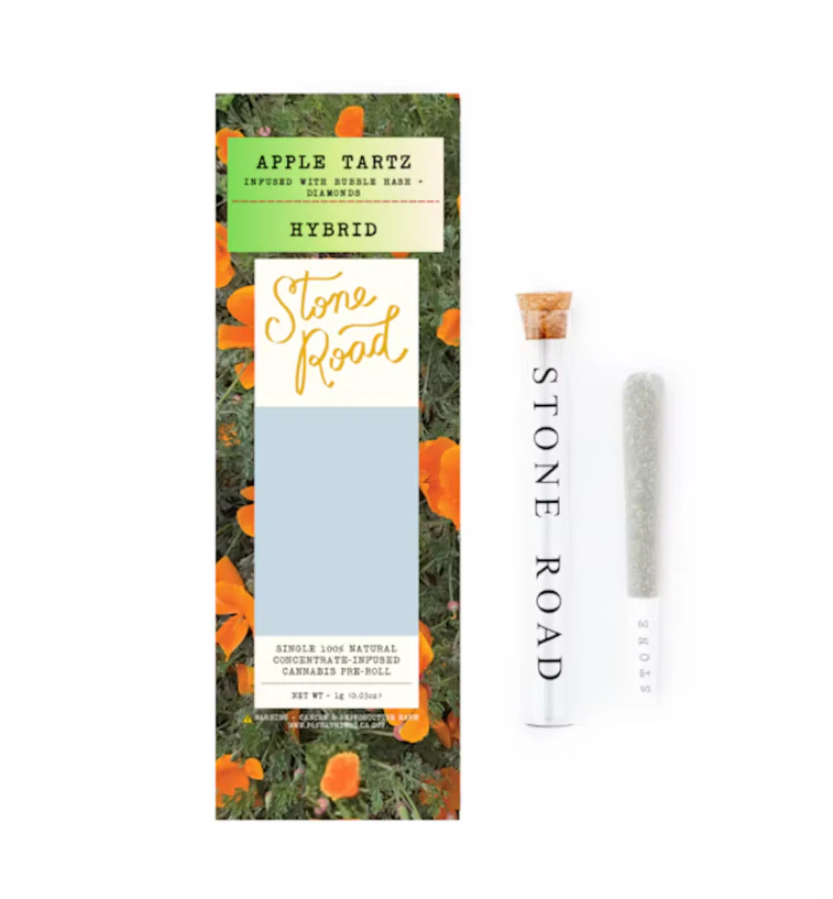 STONE ROAD - Stone Road- Apple Tartz- Hash + Diamond Infused 1g Preroll Main Image