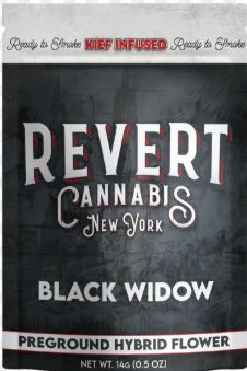 Revert - Black Widow 14g Kief Infused Preground Flower l Hybrid Main Image