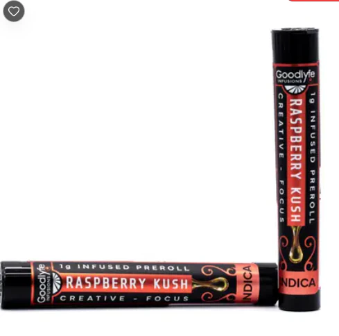 Goodlyfe - Raspberry Kush 1g Infused Preroll - Indica | Goodlyfe Main Image
