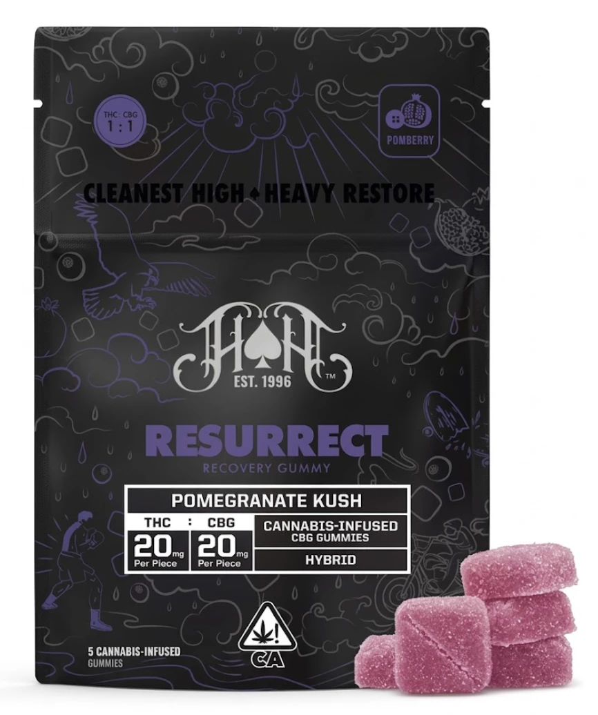 Heavy Hitters - Heavy Hitters - Pomegranate Kush Resurrect Recovery - Gummies - 10pk - 100mg THC/100mg CBG Main Image