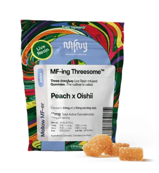 MFNY - Peach x Oishii 3pk Live Resin Gummies - Indica | MFNY Main Image