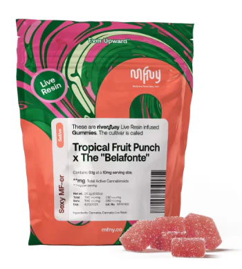 MFNY - Tropical Fruit Punch x The Belafonte 10pk Live Resin Gummies - Sativa | MFNY Main Image
