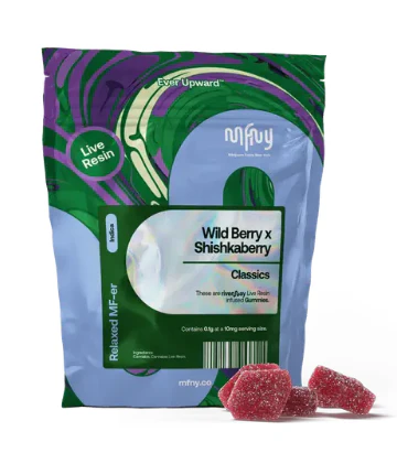 MFNY - Wild Berry x Shishkaberry 10pk Live Resin Gummies - Indica | MFNY Main Image