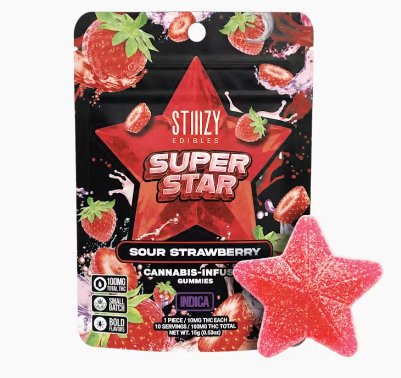 STIIIZY - STIIIZY - Sour Strawberry Gummies Star - 100mg Main Image