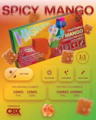 Spicy Mango - 100mg 1:1 THC/CBG Hand Crafted Sour Gummies - Highatus