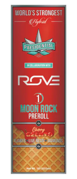 Presidential - Presidential x Rove - Moon Rock - Cherry Gelato - Infused Preroll - 1.0g Main Image