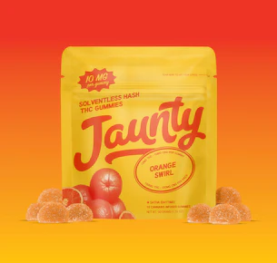 Jaunty | Edibles | Gummies | Hash Infused - Orange Swirl | 100mg