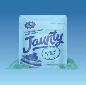 Jaunty | Edibles | Gummies | Hash Infused - Blueberry Stacks | 100mg