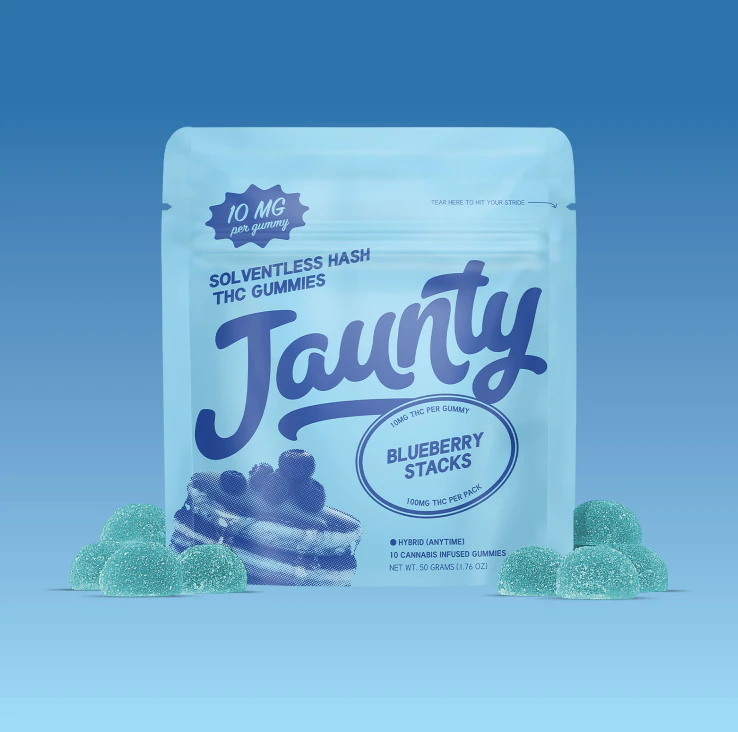 Jaunty - Jaunty | Edibles | Gummies | Hash Infused - Blueberry Stacks | 100mg Main Image
