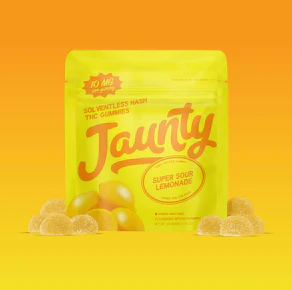 Jaunty | Edibles | Gummies | Hash Infused - Super Sour Lemon | 100mg