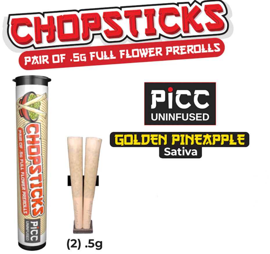 PICC - Picc Chopsticks- Golden Pineapple- 2 x .5g Prerolls Main Image