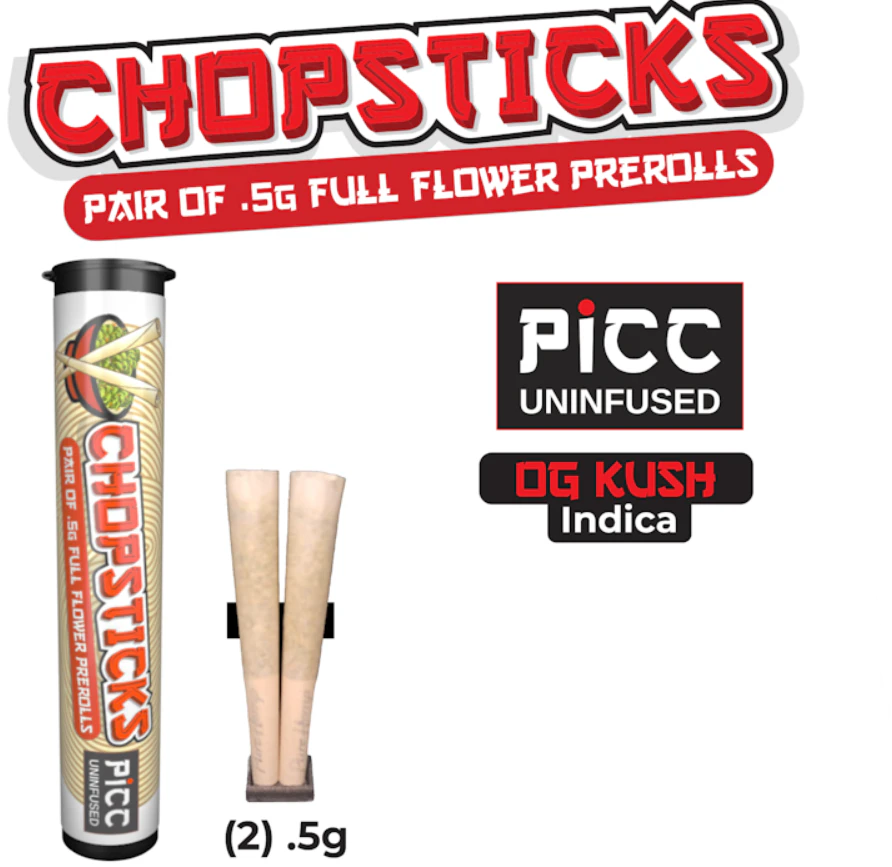 PICC - PICC Chopsticks- OG Kush- 2 x .5g Prerolls Main Image