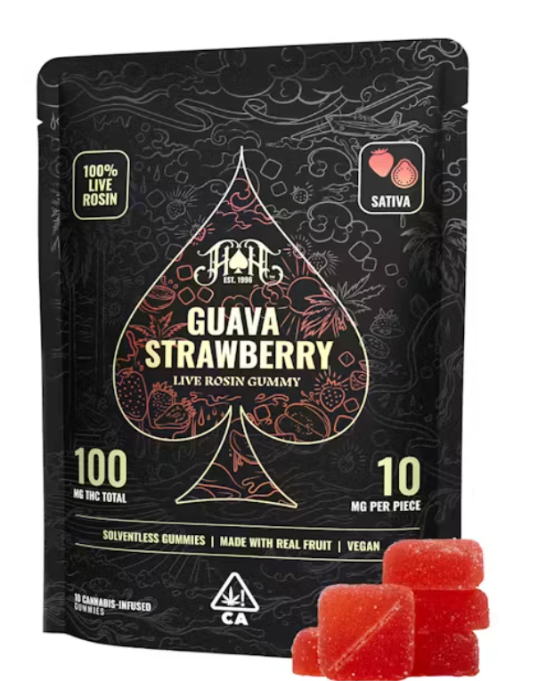 Heavy Hitters - Heavy Hitters - Guava Strawberry - Live Rosin Gummies - 100mg Main Image