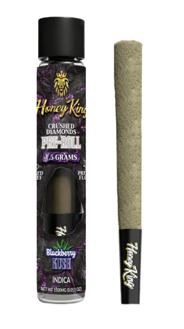 Honey King - Honey King - Blackberry Kush - Diamond Infused Kief Coated - 1.5g Preroll Main Image
