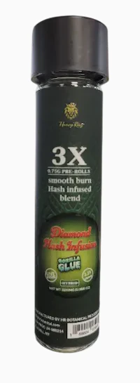Honey King - Honey King - Gorilla Glue - Hash Infused - .75g Preroll - 3pk Main Image