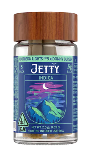 Jetty - Northern Lights #5 x Apples and Bananas 5 Pack Infused Pre Roll - .5G (2.5G) Main Image