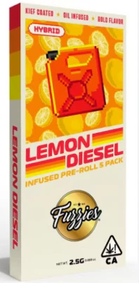 Fuzzies - [Fuzzies] Infused Preroll 5 Pack - 2.5g - Lemon Diesel (H) Main Image