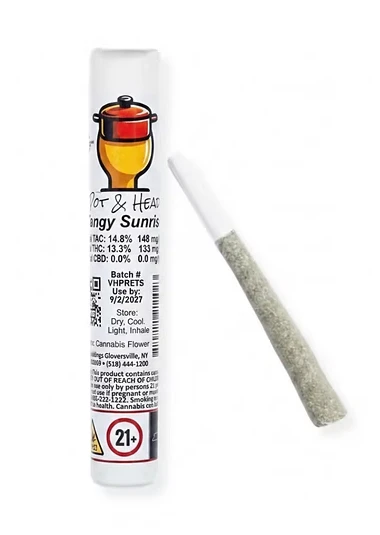 Pot & Head - Tangie Sunrise 1g Preroll - Sativa Dominant | Pot & Head Main Image