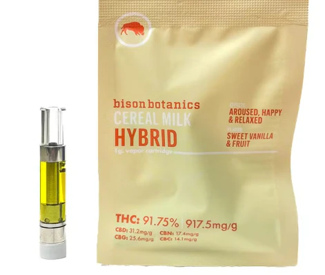 Bison Botanics - Cereal Milk 1g Vape Cartridge - Hybrid | Bison Botanics Main Image