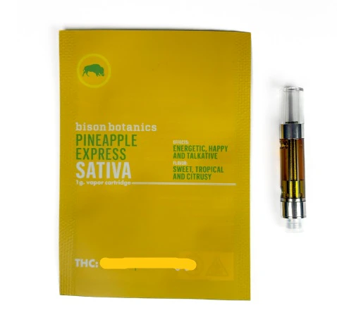 Bison Botanics - Pineapple Express 1g Vape Cartridge - Sativa | Bison Botanics Main Image