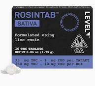 LEVEL 250mg Sativa Rosintab 10PK