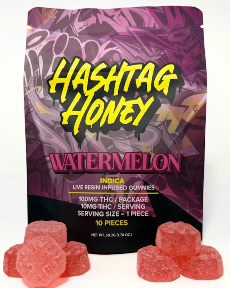 Hashtag Honey - Hashtag Honey - Watermelon - Live Resin Gummies - 100mg Main Image