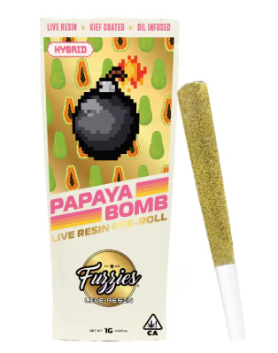 Fuzzies - Fuzzies - Papaya Bomb - Live Resin - Infused Preroll - 1g Main Image