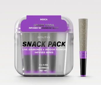 Boutiq | Pre-roll | Infused Pre-Rolls | Boutiq Snack - Diamond Infused - Grape Soda x Rainbow Belts | 5pk 2.5g