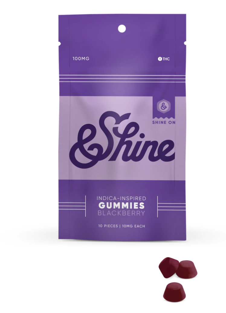 &SHINE - Gummy 100mg-E | &Shine | Blackberry (Indica Inspired) | 10 ct Main Image