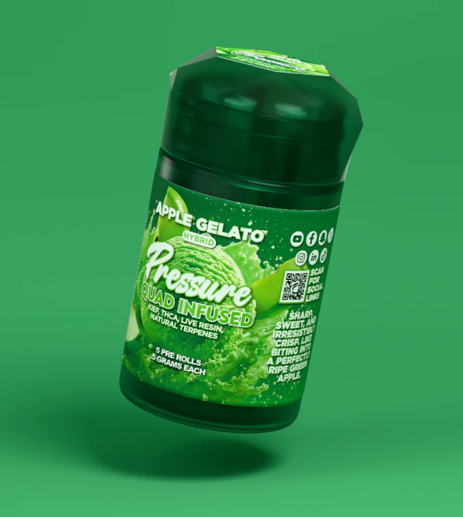Pressure Concentrates - Pressure Infused 5pk Prerolls 2.5g Apple Gelato Main Image