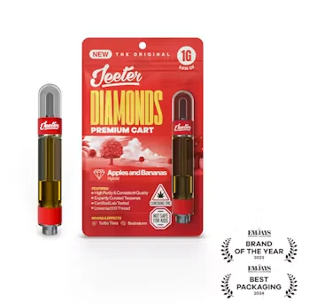 Jeeter - Apples & Bananas 1g Premium Diamonds Vape Cartridge - Hybrid l Jeeter Main Image