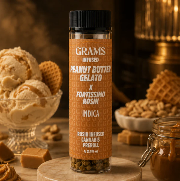 Grams - Grams | Peanut Butter Gelato x Fortissimo Rosin | Infused 1G preroll Main Image