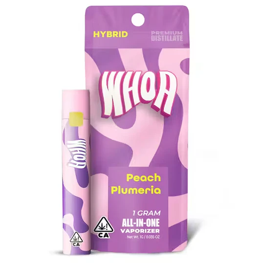 Whoa - WHOA Vape AIO 1.0g Peach Plumeria (H) Main Image