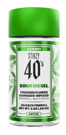 STIIIZY - Sour Diesel 5 Pack Pre Roll - .5G (2.5G) Main Image