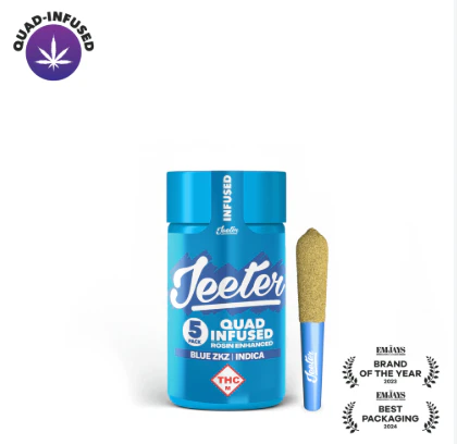 Jeeter - Blue ZKZ 5pk 0.5g Prerolls - Indica | Jeeter Main Image