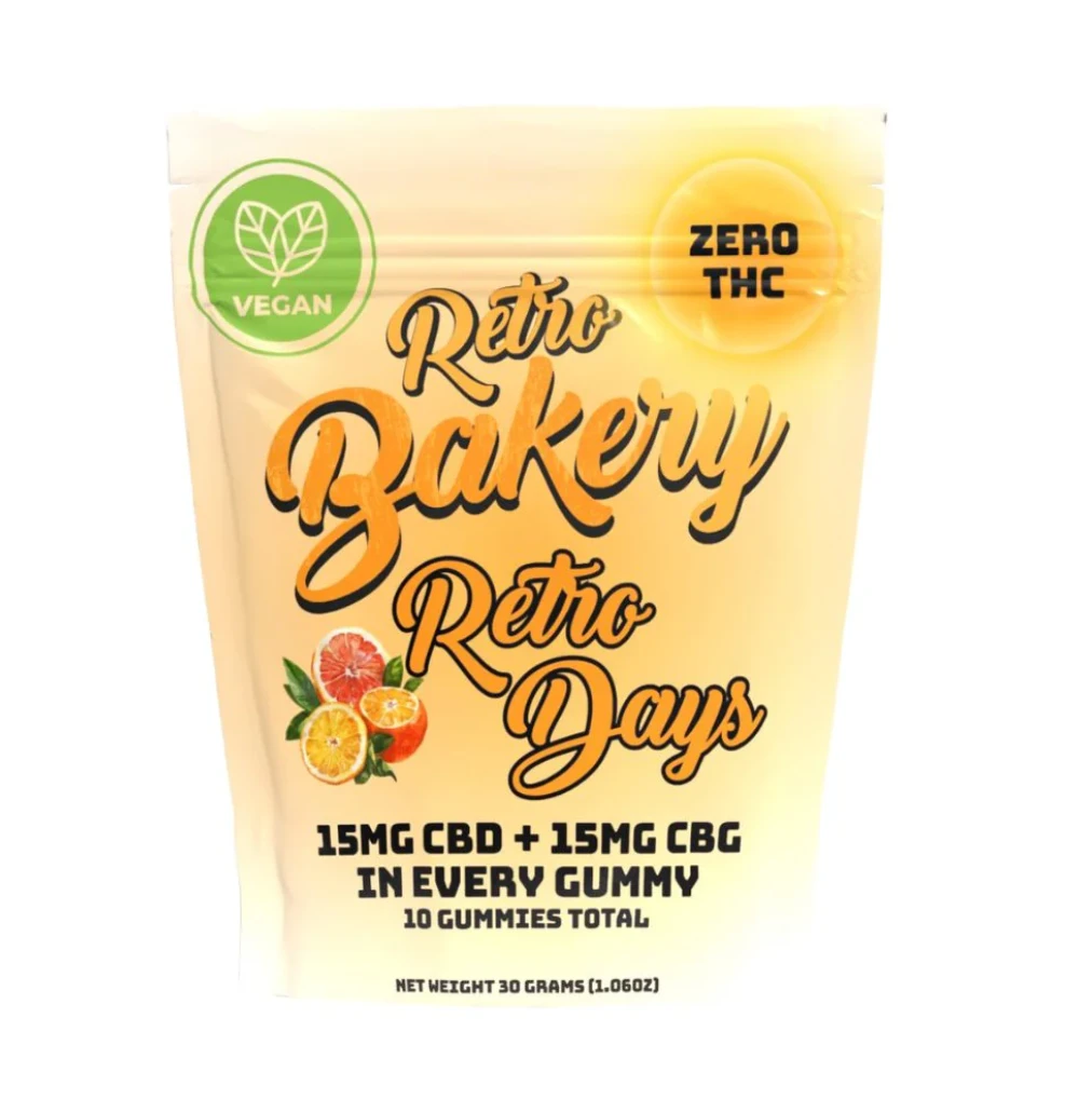 RETRO BAKERY -  Retro Bakery | Retro Days | Citrus | 15mg CBG | 15mg CBD Main Image