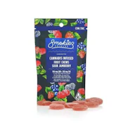 Smokiez Edibles | 1:1 CBN 10pk Fruit Chews | 100mg | Sour Jamberry
