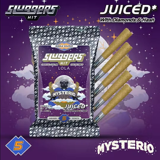 SLUGGERS HIT - Sluggers Infused Preroll 0.7g 5pk 3.5g Mysterio (H) Main Image