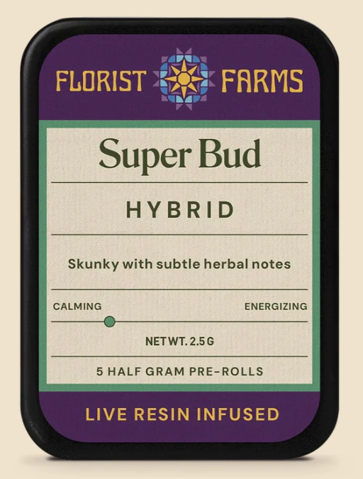 Florist Farms - Super Bud 5pk Infused Prerolls - Hybrid | Florist Farms Main Image