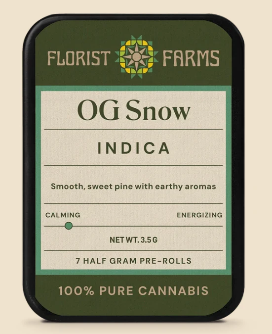 Florist Farms - OG Snow 7pk Prerolls - Indica | Florist Farms Main Image