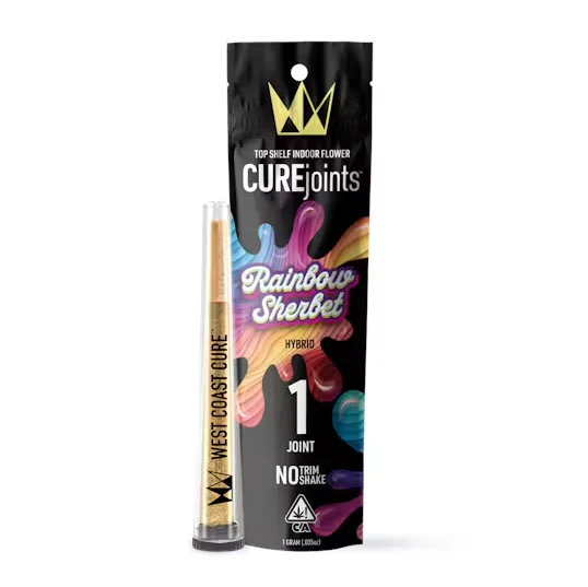 West Coast Cure - WEST COAST CURE: Rainbow Sherbet 1g Pre-Roll (H) Main Image