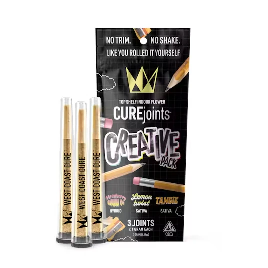 West Coast Cure - WEST COAST CURE: Creative Pack 1g Cured Pre-Rolls 3pk/3g (H) Main Image
