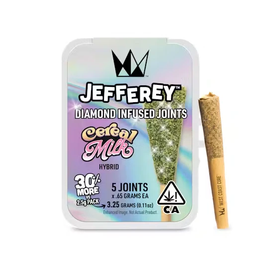West Coast Cure - WEST COAST CURE: Cereal Milk Jefferey .65g Infused Pre-Rolls 5pk/3.25g (H) Main Image