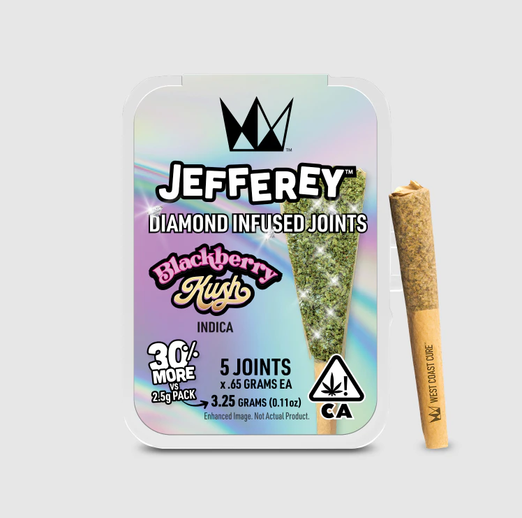 West Coast Cure - WEST COAST CURE: Blackberry Kush Jefferey .65g Pre-Roll 5pk/3.25g (I) Main Image