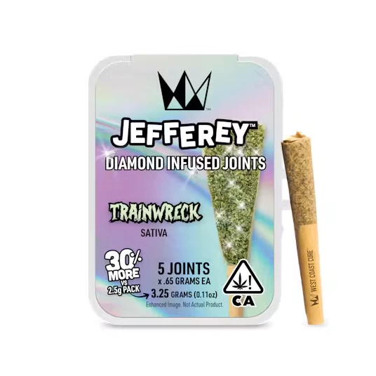 West Coast Cure - WEST COAST CURE: Trainwreck Jefferey .65g Infused Pre-Roll 5pk/3.25g (S) Main Image