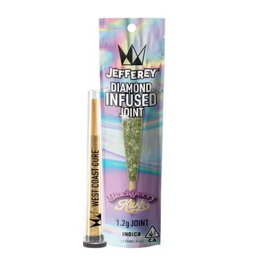West Coast Cure - WEST COAST CURE: Blackberry Kush Infused 1.2g Jefferey Pre-Roll (I) Main Image