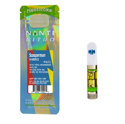 NANTI NITRO - Scooperman 0.5g Cartidge - Hybrid | Nanti Nitro Main Image