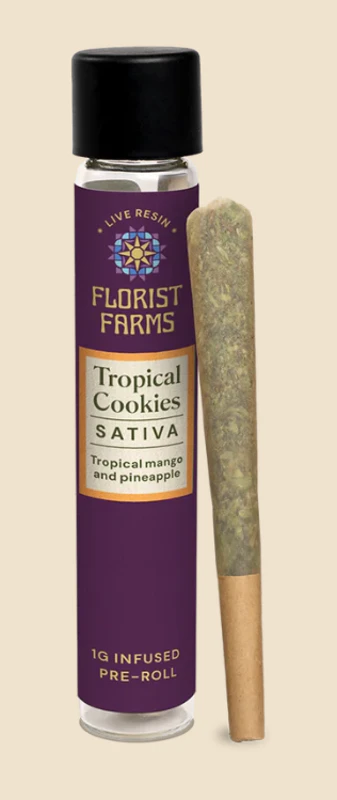 Florist Farms - Tropical Cookies 1G Live Resin Infused Pre Roll Main Image