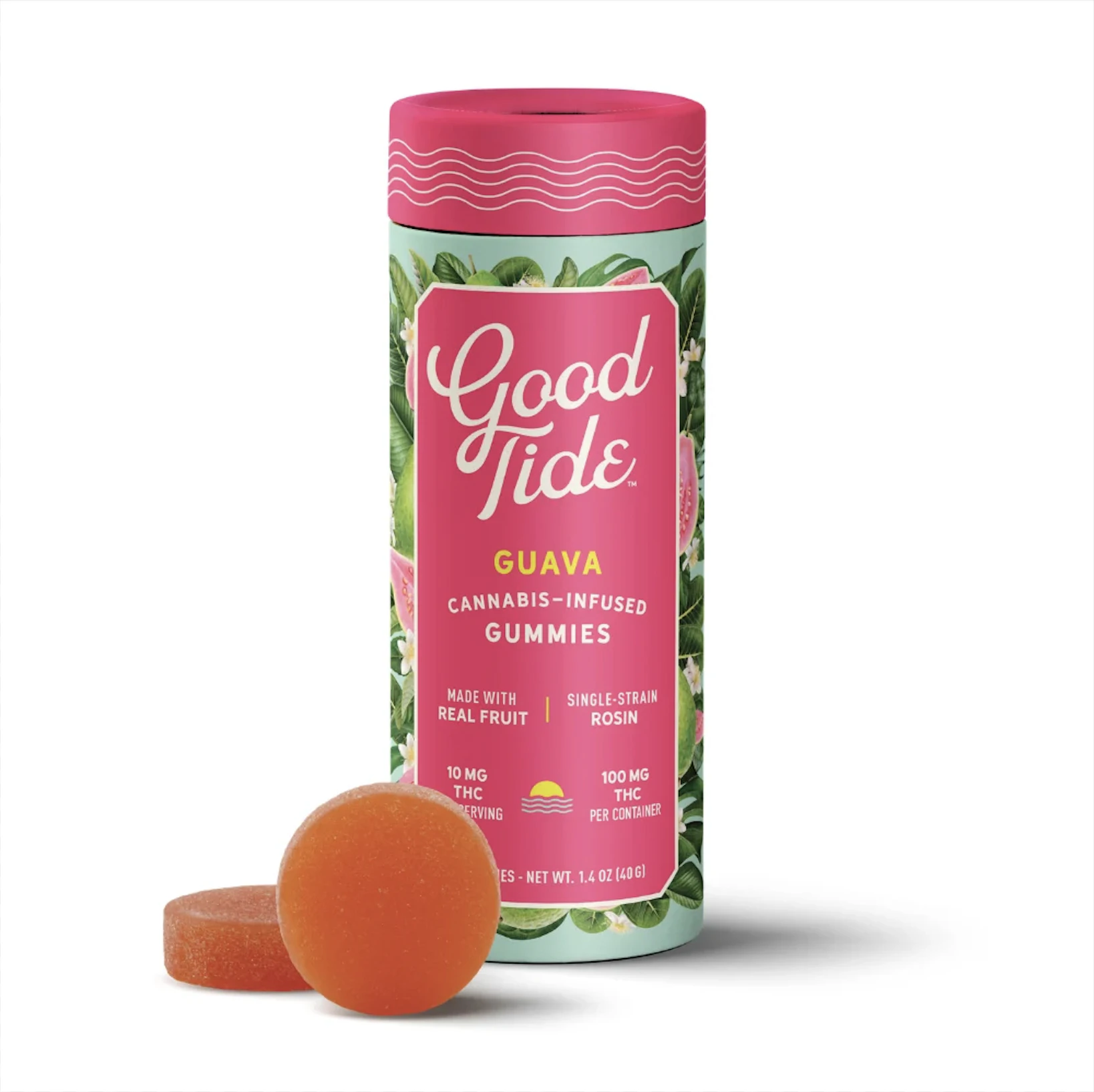 Good Tide - Guava | Solventless Hash Rosin Gummies | 100mg Main Image